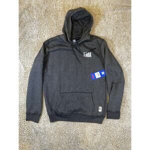 NBA Hoodie Mens Medium Gray Pullover Sweatshirt Logo Basketball NWT Official